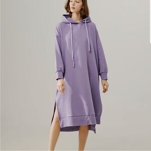NWOT Nap Loungewear Pullover Sweatshirt Hoodie Dress Purple Lilac XS